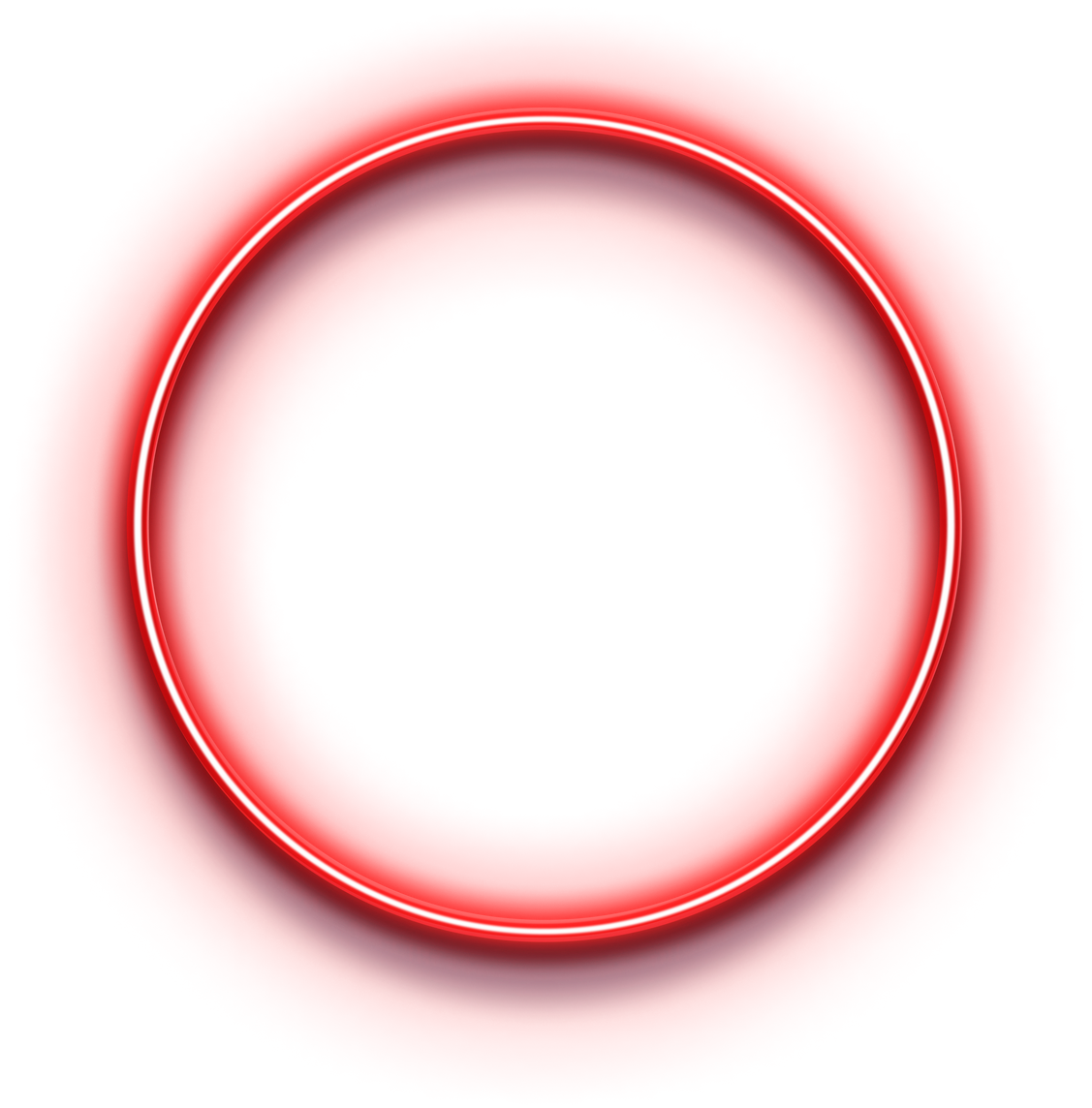 Neon Circle Red