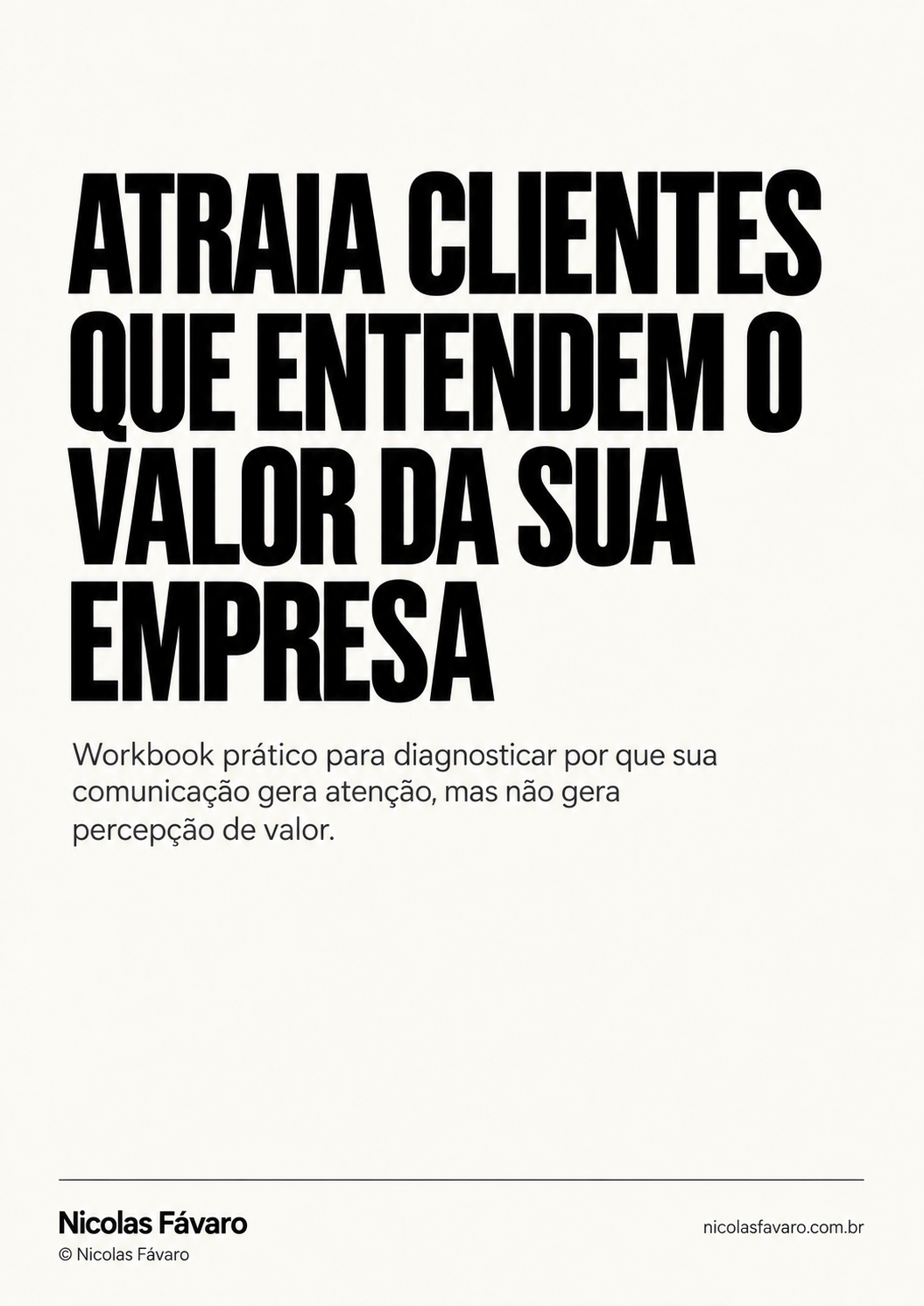 Capa do material Atraia clientes que entendem o valor da sua empresa