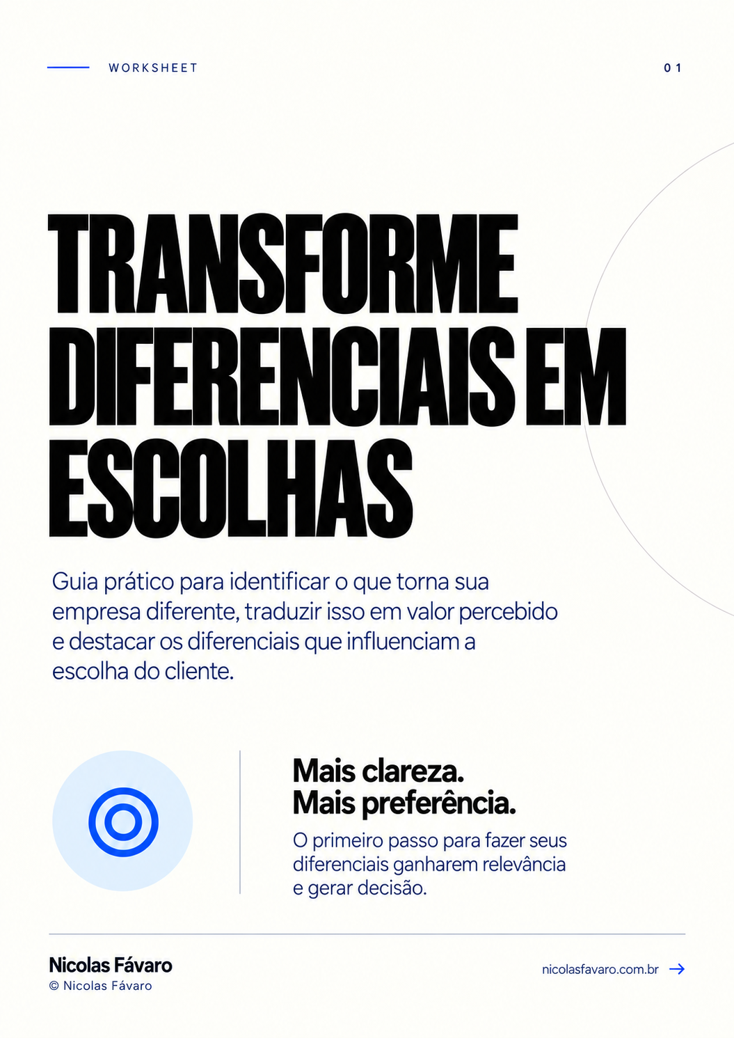 Capa do material Transforme diferenciais em escolhas